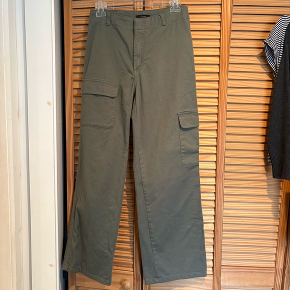 Quince Organic Stretch Cotton Twill Cargo Pants Size 2  Utility wide leg - Picture 2 of 10